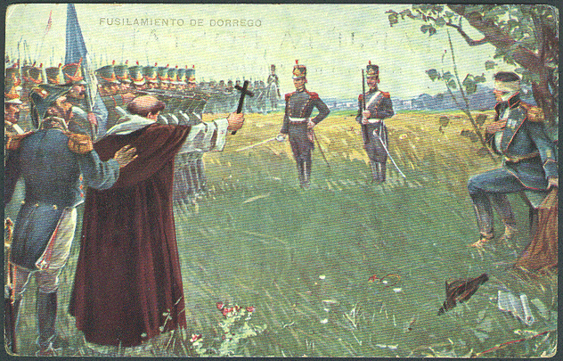 Fusilamiento de Manuel Dorrego, presidente del Partido Federal.